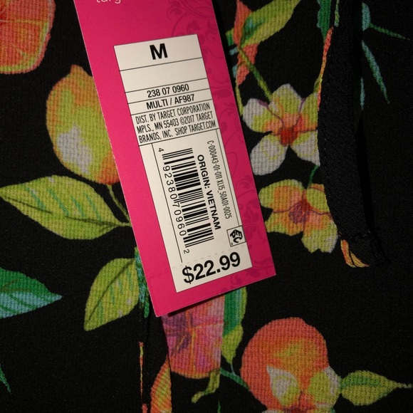 Fruit Print Swim Cover-Up with Pom Pom accents - Picture 5 of 7